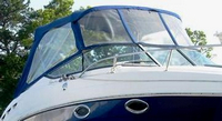 Photo of Chaparral 250 Signature NO Arch, 2007: Bimini Top, Front Connector, Side Curtains, Aft Curtains, viewed from Starboard Front 