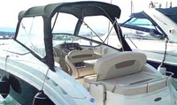 Photo of Chaparral 250 Signature No Arch, 2007: Bimini Top, Front Connector, Side Curtains, viewed from Port Rear 