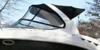 Photo of Chaparral 250 Signature Radar Arch, 2007: Bimini Top, Front Connector, Side Curtains, Camper Top, viewed from Port Side 
