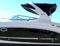 Photo of Chaparral 250 Signature Radar Arch, 2008: Bimini Top, Camper Top, viewed from Port Side 