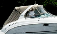 Photo of Chaparral 250 Signature Radar Arch, 2008: Bimini Top, Front Connector, Side Curtains, Camper Top, Camper Aft Curtains, viewed from Starboard Side 