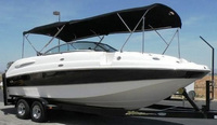 Photo of Chaparral 254 Sunesta, 2006: Bimini Top Forward Camper Top, viewed from Starboard Front 
