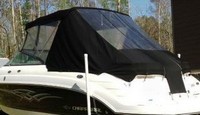 Chaparral® 255 SSI No Arch Bimini-Aft-Curtain-OEM-T6™ Factory Bimini AFT CURTAIN with Eisenglass window(s) for Bimini-Top (not included) angles back to Transom area (not vertical), OEM (Original Equipment Manufacturer)