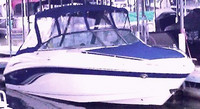 Photo of Chaparral 260 SSI, 2003: Bimini, Bimini Connector Bimini Side Curtains Bimini Aft Curtain, Bow Cover, viewed from Starboard Front 