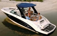 Photo of Chaparral 264 Sunesta Arch, 2008: Arch Tower Bimini Top (Factory OEM website photo), viewed from Port Rear 