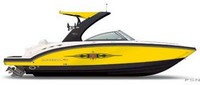 Photo of Chaparral 264 Sunesta Arch, 2009: Xtreme Arch Tower Bimini Top (Factory OEM website photo), viewed from Starboard Side 