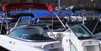 Photo of Chaparral 267 SSX NO Radar Arch, 2011: Bimini Top in Boot, viewed from Starboard Front 