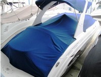 Photo of Chaparral 267 SSX Radar Arch, 2011: Bimini Top, Arch-Aft-Top, Cockpit Cover with Optional Rear Rails, Bow Cover, viewed from Starboard Rear 