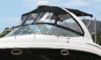 Chaparral® 270 Signature Radar Arch Bimini-Connector-OEM-T5™ Factory Front BIMINI CONNECTOR Eisenglass Window Set (also called Windscreen, typically 3 front panels, but 1 or 2 on some boats) zips between Bimini-Top (not included) and Windshield. (NO Bimini-Top OR Side-Curtains, sold separately), OEM (Original Equipment Manufacturer)