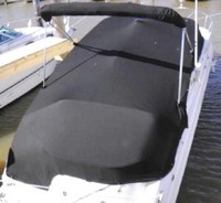 Chaparral® 276 Signature No Arch Bimini-Top-Canvas-Zippered-Seamark-OEM-T5.5™ Factory Bimini CANVAS (no frame) with Zippers for OEM front Connector and Curtains (not included), SeaMark(r) vinyl-lined Sunbrella(r) fabric, OEM (Original Equipment Manufacturer)