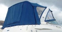 Chaparral® 280 Signature Radar Arch Camper-Top-Aft-Curtain-OEM-T3™ Factory Camper AFT CURTAIN with clear Eisenglass windows zips to back of OEM Camper Top and Side Curtains (not included) and connects to Transom, OEM (Original Equipment Manufacturer)