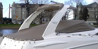 Photo of Chaparral 280 Signature Radar Arch, 2007: Bimini Top, Camper Top in Boot, Cockpit Cover, viewed from Starboard Rear 