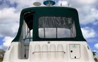 Chaparral® 300 Signature Ameritex Canvas Arch-Aft-Curtain-OEM-T0™ Factory Arch AFT CURTAIN from Radar-Arch to Transom area (slanted, not vertical), typically with Eisenglass window(s), OEM (Original Equipment Manufacturer)
