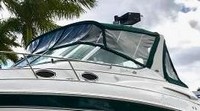 Photo of Chaparral 300 Signature Ameritex Canvas, 2001: Bimini Top, Front Connector, Side Curtains, Arch Aft Curtain, viewed from Port Front 
