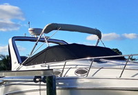 Photo of Chaparral 300 Signature Ameritex Canvas, 2002: Bimini Top in Boot, Cockpit Cover, viewed from Starboard Front 