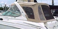 Photo of Chaparral 300 Signature, 2003: Bimini Connector, Side Curtains, Camper Camper Side and Aft Curtains Linen Tweed, viewed from Port Rear 