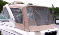 Photo of Chaparral 300 Signature, 2003: Bimini Connector, Side Curtains, Camper Camper Side and Aft Curtains, viewed from Port Rear 