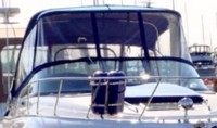 Chaparral® 310 Signature Arch Bimini-Connector-OEM-T8™ Factory Front BIMINI CONNECTOR Eisenglass Window Set (also called Windscreen, typically 3 front panels, but 1 or 2 on some boats) zips between Bimini-Top (not included) and Windshield. (NO Bimini-Top OR Side-Curtains, sold separately), OEM (Original Equipment Manufacturer)