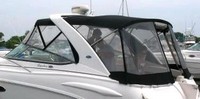 Photo of Chaparral 330 Signature Arch, 2005: Bimini Top, Connector, Side Curtains, Camper Top, Camper Side and Aft Curtains Black, viewed from Port Rear 