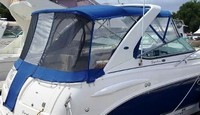Photo of Chaparral 330 Signature Arch, 2005: Bimini Top, Connector, Side Curtains, Camper Top, Camper Side and Aft Curtains, viewed from Starboard Rear 