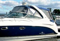 Photo of Chaparral 330 Signature Arch, 2005: Bimini Connector, Side Curtains, Camper Top, Camper Side and Aft Curtains, viewed from Port Front 