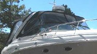 Chaparral® 330 Signature Arch Bimini-Connector-OEM-T7™ Factory Front BIMINI CONNECTOR Eisenglass Window Set (also called Windscreen, typically 3 front panels, but 1 or 2 on some boats) zips between Bimini-Top (not included) and Windshield. (NO Bimini-Top OR Side-Curtains, sold separately), OEM (Original Equipment Manufacturer)