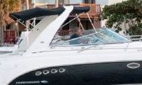 Photo of Chaparral 350 Signature Arch, 2006: Bimini Top, Camper Top Black, viewed from Starboard Side 