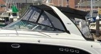 Photo of Chaparral 350 Signature Arch, 2006: Bimini Top, Front Connector, Side Curtains, Camper Top, Camper Side and Aft Curtains Black, viewed from Port Side 