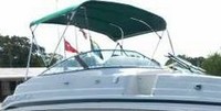 Photo of Chris Craft 232 Sport Deck, 2000: Bimini Top in Boot, viewed from Starboard Front 