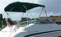 Photo of Chris Craft 232 Sport Deck, 2000: Bimini Top in Boot, viewed from Starboard Rear 