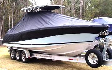 Chris Craft 29CC, 20xx, TTopCovers™ T-Top boat cover, starboard front