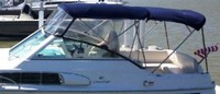 Photo of Chris Craft Constellation 26, 2001: Bimini Top, Front Connector, Side Curtains, Camper Top, viewed from Port Side 