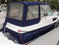 Photo of Chris Craft Constellation 26, 2003: Bimini Top, Front Connector, Side Curtains, Camper Top, Camper Side and Aft Curtains, viewed from Starboard Rear 