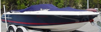 Photo of Chris Craft Launch 22, 2007:, Bow Cover Cockpit Cover, viewed from Starboard Front 