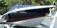 Photo of Chris Craft Launch 25, 2005: Cockpit Cover, viewed from Starboard Front 