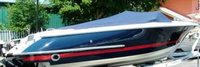 Photo of Chris Craft Launch 25, 2005: Cockpit Cover, viewed from Starboard Rear 