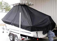 Photo of Clearwater 201CC 20xx T-Top Boat-Cover, viewed from Port Rear 