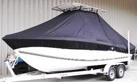 Photo of Clearwater 201CC 20xx T-Top Boat-Cover, viewed from Port Side 