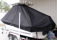 Photo of Clearwater 2100CC 20xx T-Top Boat-Cover, viewed from Port Rear 