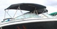 Photo of Cobalt 262, 2004: Bimini Top in Boot Black, viewed from Starboard Front 