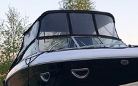 Photo of Cobalt 273 No Tower, 2012: Bimini Top, Visor, Side Curtains black, viewed from Starboard Front 