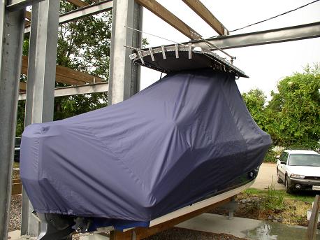 Cobia 236CC, TTopCovers™ T-Top boat cover Rear 335