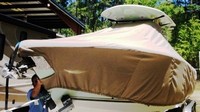 Cobia® 277CC T-Top-Boat-Cover-Elite-1699™ Custom fit TTopCover(tm) (Elite(r) Top Notch(tm) 9oz./sq.yd. fabric) attaches beneath factory installed T-Top or Hard-Top to cover boat and motors