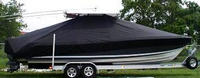 Contender® 31 Open T-Top-Boat-Cover-Elite-2899™ Custom fit TTopCover(tm) (Elite(r) Top Notch(tm) 9oz./sq.yd. fabric) attaches beneath factory installed T-Top or Hard-Top to cover boat and motors