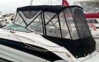 Photo of Crownline 250 CR No Arch, 2009: Bimini Top, Front Connector, Side Curtains, Camper Top, Camper Side and Aft Curtains, viewed from Port Rear 