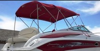 Photo of Crownline 270 CR No Arch, 2009: Bimini Top, Camper Top Jockey Red, viewed from Starboard Rear 