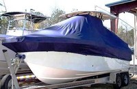Photo of Dusky 233 Open 20xx T-Top Boat-Cover, viewed from Port Front 