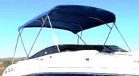 Photo of Ebbtide 2460BR, 2007: Bimini Cockpit Cover, viewed from Starboard Front 