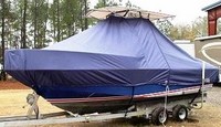 Photo of Edgewater 200CC 19xx T-Top Boat-Cover, viewed from Port Front 
