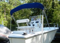 Photo of Edgewater 200CC, 2001: Bimini Top in Boot, viewed from Starboard Rear 